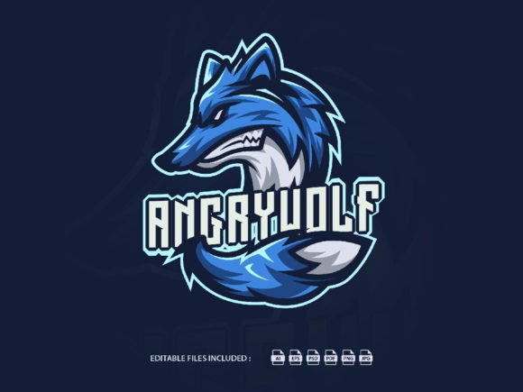 Download Wolf E-Sport Cartoon Illustration Logo - Illustration Collection