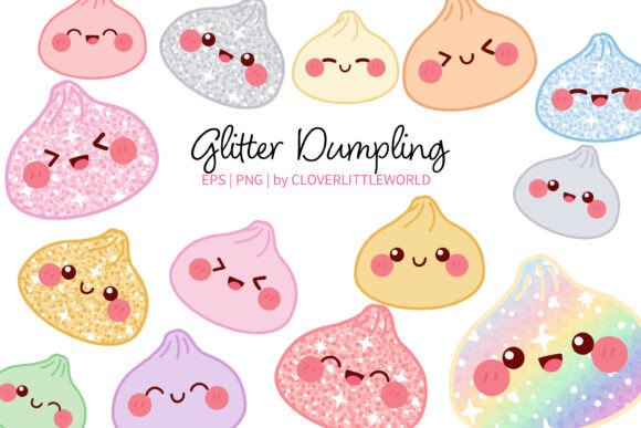 Download Kawaii Glitter Dumpling Cartoon - Cartoon Collection
