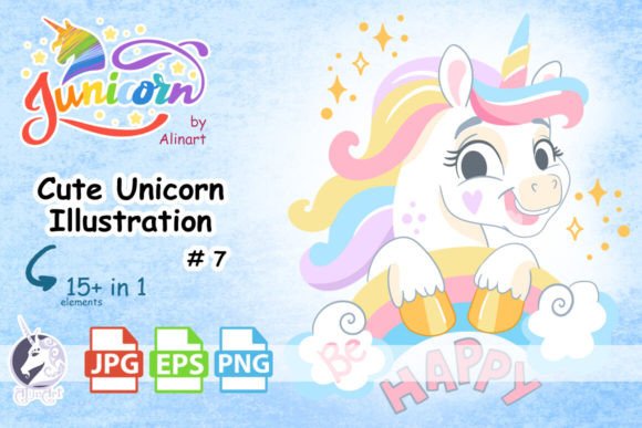 Download Cute Unicorn Illustration #7 - Illustration Collection