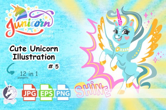 Download Cute Unicorn Illustration #5&nbsp; - Illustration Collection