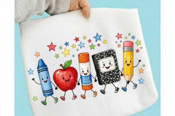 Download Back to School Cartoon Supplies PNG - Premium Resources