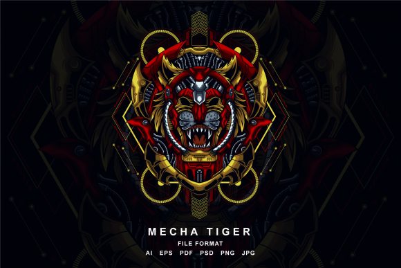 Download Mecha Tiger Illustration - Illustration Collection