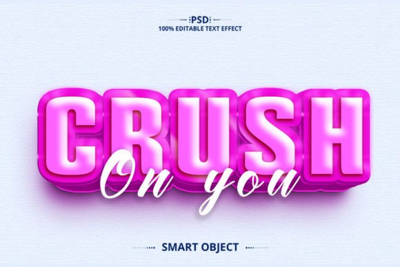 Download Crush Cute Text Effect Design PSD File - Psd file Collection