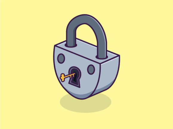 Download Padlock and Key Cartoon Icon - Premium Resources