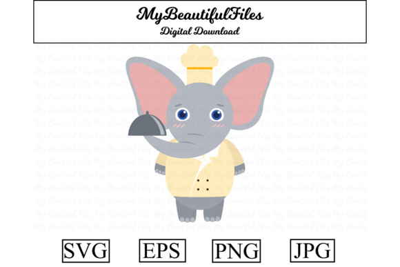 Download Elephant Chef Clipart Illustration - Illustration Collection