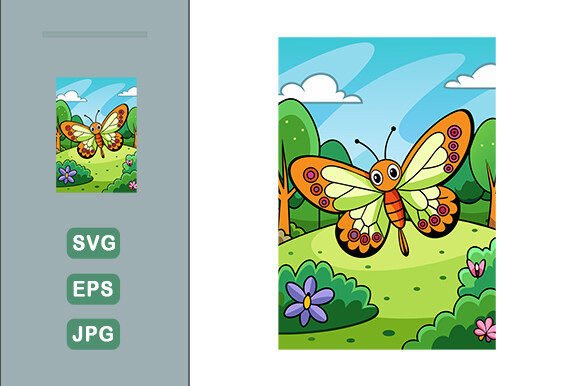 Download Butterfly Vector Landscape Background - Butterfly vector Collection
