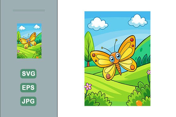 Download Butterfly Vector Landscape Background - Butterfly vector Collection
