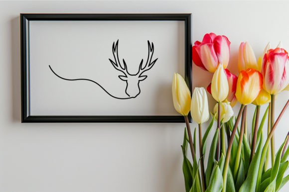 Download One Line Head Deer Vector Illustration - Illustration Collection