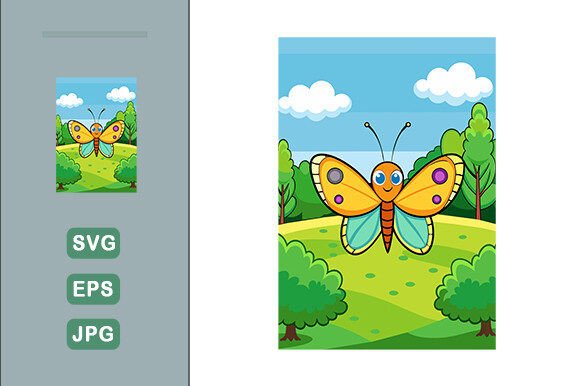 Download Butterfly Vector Landscape Background - Butterfly vector Collection
