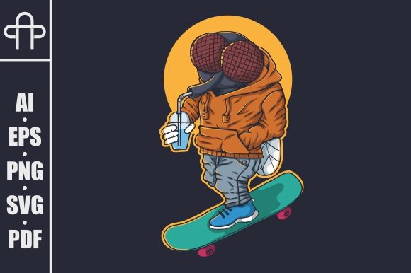 Download FLIES SKATEBOARD VECTOR ILLUSTRATION - Illustration Collection